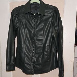 Women's Black Faux Leather Jacket